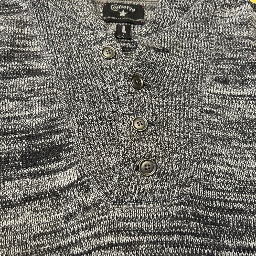 CONVERSE Shawl Neck Space Dyed Fisherman Sweater - Picture 5 of 11